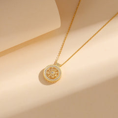 Fashionable And Lucky Eight Treasures Compass Necklace