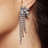 Tassel Multi-section Multi-layer Elongated Overlapping Earrings