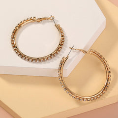 Funky rhinestone hoops, funky earrings
