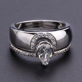 Creative Simulated Diamond Ring Set