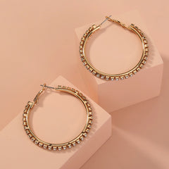 Funky rhinestone hoops, funky earrings
