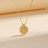 Fashionable And Lucky Eight Treasures Compass Necklace