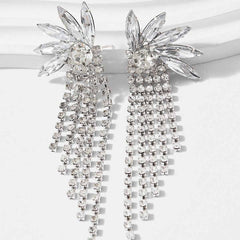 Tassel Multi-section Multi-layer Elongated Overlapping Earrings