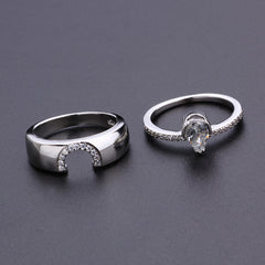 Creative Simulated Diamond Ring Set