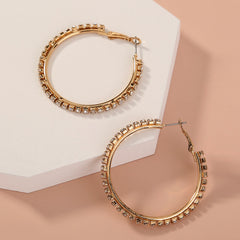 Funky rhinestone hoops, funky earrings