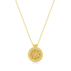 Fashionable And Lucky Eight Treasures Compass Necklace