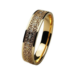 Carved Diamond Encrusted Zirconium Unisex Light Luxury Fashion Ring
