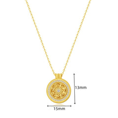 Fashionable And Lucky Eight Treasures Compass Necklace