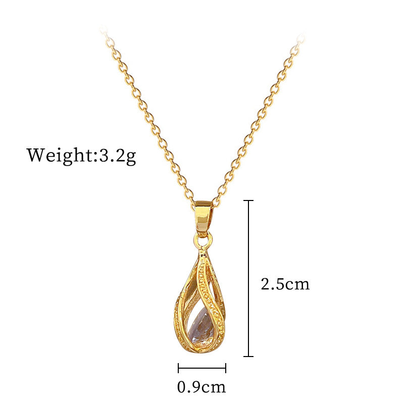 Rotating Water Drop Necklace For Women